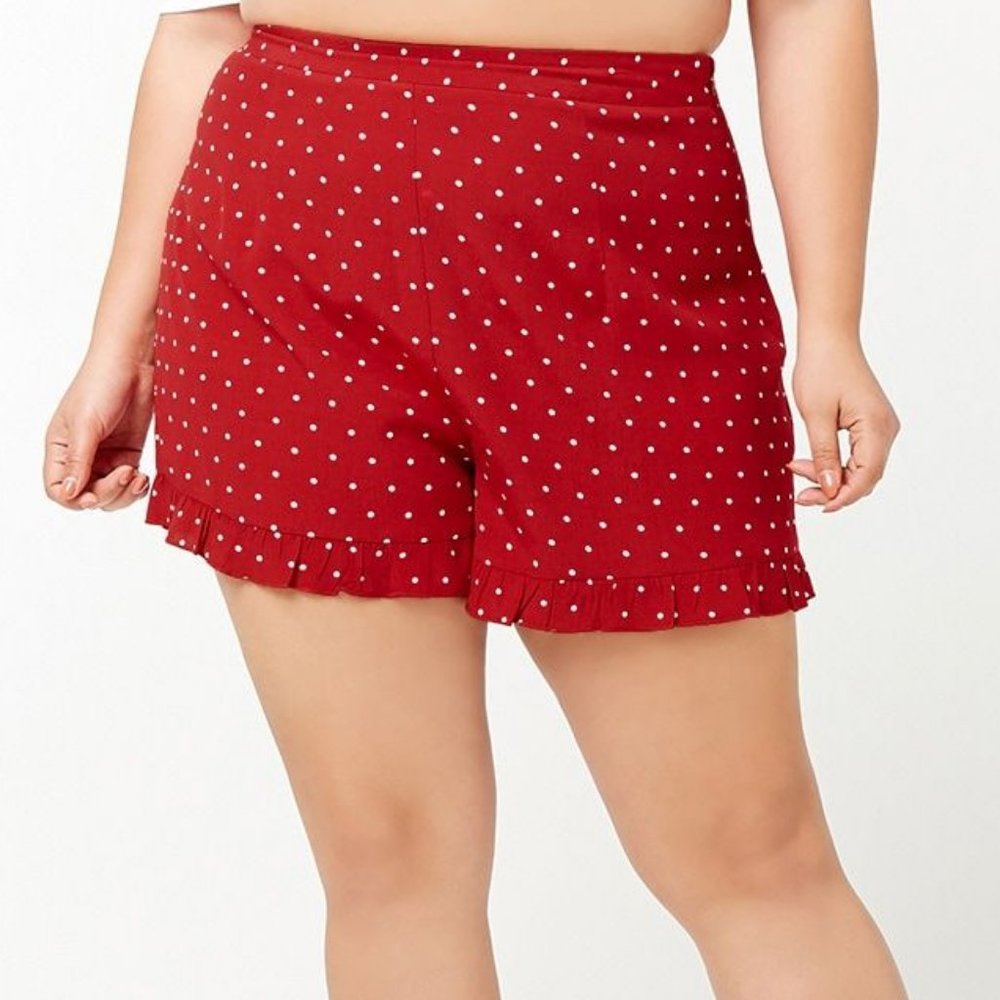 Forever 21+ Red Polka Dot shorts
